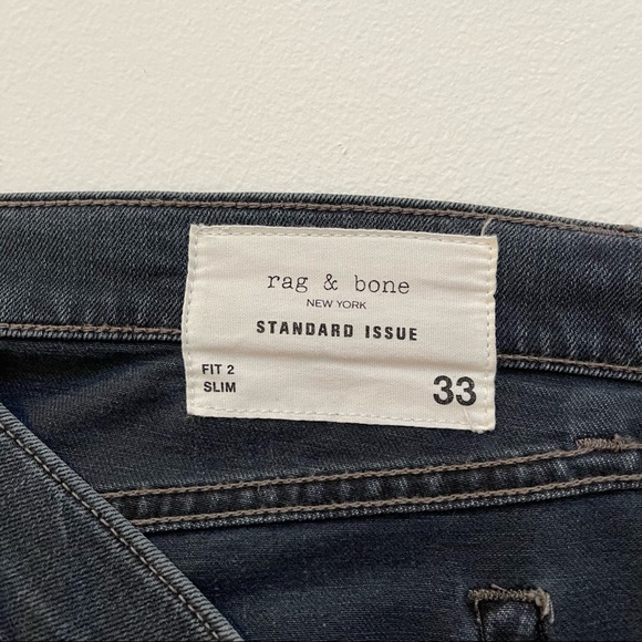 Rag & Bone Fit 2 Slim Jeans Size 33W - Picture 3 of 4
